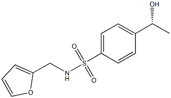 N-(2-furylmethyl)-4-[(1R)-1-hydroxyethyl]benzenesulfonamide Struktur