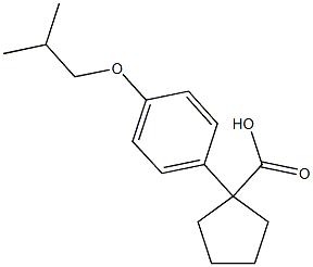 1-[4-(2-methylpropoxy)phenyl]cyclopentane-1-carboxylic acid Struktur