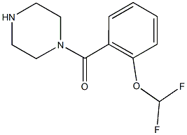 1-{[2-(difluoromethoxy)phenyl]carbonyl}piperazine Struktur