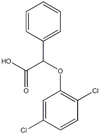 2-(2,5-dichlorophenoxy)-2-phenylacetic acid Struktur