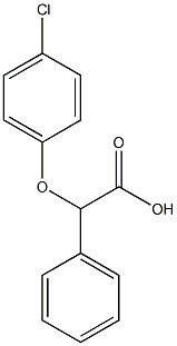 2-(4-chlorophenoxy)-2-phenylacetic acid Struktur