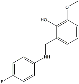 2-{[(4-fluorophenyl)amino]methyl}-6-methoxyphenol Struktur