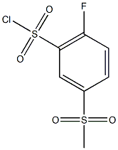 2-fluoro-5-methanesulfonylbenzene-1-sulfonyl chloride Struktur