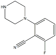 2-fluoro-6-piperazin-1-ylbenzonitrile Struktur