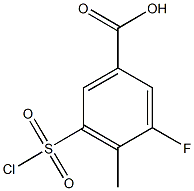 3-(chlorosulfonyl)-5-fluoro-4-methylbenzoic acid Struktur