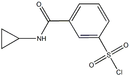 3-(cyclopropylcarbamoyl)benzene-1-sulfonyl chloride Struktur