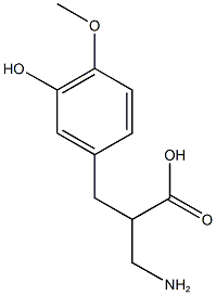 3-amino-2-[(3-hydroxy-4-methoxyphenyl)methyl]propanoic acid Struktur