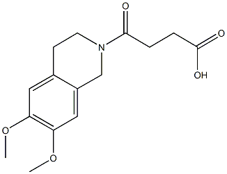 4-(6,7-dimethoxy-1,2,3,4-tetrahydroisoquinolin-2-yl)-4-oxobutanoic acid Struktur