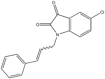 5-chloro-1-(3-phenylprop-2-en-1-yl)-2,3-dihydro-1H-indole-2,3-dione Struktur