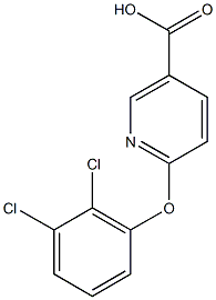 6-(2,3-dichlorophenoxy)pyridine-3-carboxylic acid Struktur