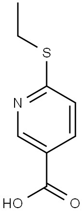 6-(ethylsulfanyl)pyridine-3-carboxylic acid Struktur