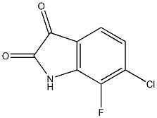 6-chloro-7-fluoro-2,3-dihydro-1H-indole-2,3-dione Struktur