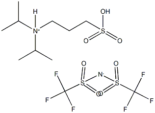 N,N-Diisopropyl-3-sulfopropan-1-aminium bis(trifluoromethylsulfonyl)amide Struktur