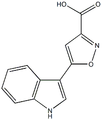 3-isoxazolecarboxylic acid, 5-(1H-indol-3-yl)- Struktur