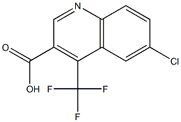 6-CHLORO-4-(TRIFLUOROMETHYL)QUINOLINE-3-CARBOXYLIC ACID Struktur