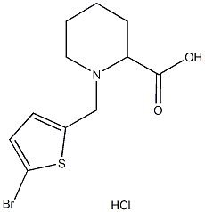 1-[(5-BROMOTHIEN-2-YL)METHYL]PIPERIDINE-2-CARBOXYLIC ACID HYDROCHLORIDE Struktur