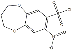 8-NITRO-3,4-DIHYDRO-2H-1,5-BENZODIOXEPINE-7-SULFONYL CHLORIDE Struktur