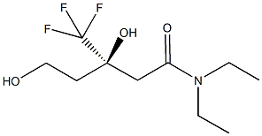 (3R)-N,N-DIETHYL-3,5-DIHYDROXY-3-(TRIFLUOROMETHYL)PENTANAMIDE Struktur