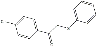 1-(4-CHLOROPHENYL)-2-(PHENYLTHIO)ETHANONE Struktur