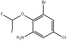 3-BROMO-5-CHLORO-2-(DIFLUOROMETHOXY)ANILINE Struktur