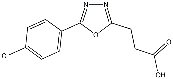 3-(5-(4-chlorophenyl)-1,3,4-oxadiazol-2-yl)propanoic acid Struktur