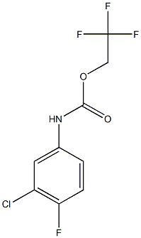 2,2,2-trifluoroethyl 3-chloro-4-fluorophenylcarbamate Struktur