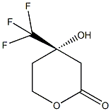 (4S)-4-hydroxy-4-(trifluoromethyl)tetrahydro-2H-pyran-2-one Struktur