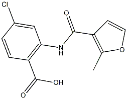 4-chloro-2-[(2-methyl-3-furoyl)amino]benzoic acid Struktur