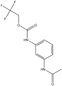 2,2,2-trifluoroethyl 3-(acetylamino)phenylcarbamate Struktur