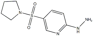 2-hydrazino-5-(pyrrolidin-1-ylsulfonyl)pyridine Struktur