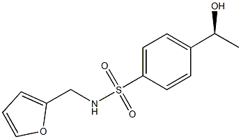 N-(2-furylmethyl)-4-[(1S)-1-hydroxyethyl]benzenesulfonamide Struktur