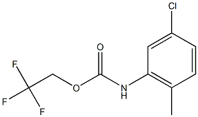 2,2,2-trifluoroethyl 5-chloro-2-methylphenylcarbamate Struktur