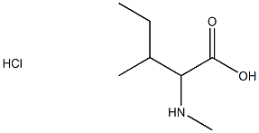 3-methyl-2-(methylamino)pentanoic acid hydrochloride Struktur