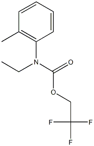 2,2,2-trifluoroethyl ethyl(2-methylphenyl)carbamate Struktur