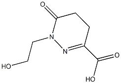 1-(2-hydroxyethyl)-6-oxo-1,4,5,6-tetrahydropyridazine-3-carboxylic acid Struktur