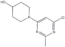 1-(6-chloro-2-methyl-4-pyrimidinyl)-4-piperidinol Struktur