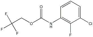 2,2,2-trifluoroethyl 3-chloro-2-fluorophenylcarbamate Struktur