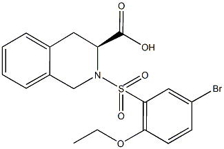 (3S)-2-[(5-bromo-2-ethoxyphenyl)sulfonyl]-1,2,3,4-tetrahydroisoquinoline-3-carboxylic acid Struktur