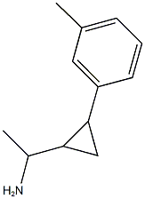 1-[2-(3-methylphenyl)cyclopropyl]ethan-1-amine Struktur