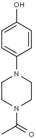 1-[4-(4-hydroxyphenyl)piperazin-1-yl]ethan-1-one Struktur