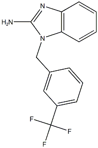 1-{[3-(trifluoromethyl)phenyl]methyl}-1H-1,3-benzodiazol-2-amine Struktur