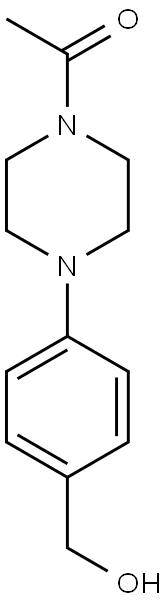 1-{4-[4-(hydroxymethyl)phenyl]piperazin-1-yl}ethan-1-one Struktur