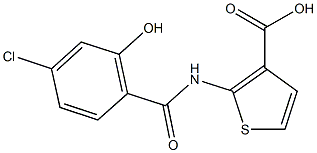 2-[(4-chloro-2-hydroxybenzene)amido]thiophene-3-carboxylic acid Struktur