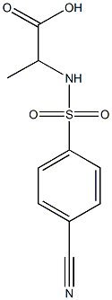 2-[(4-cyanobenzene)sulfonamido]propanoic acid Struktur