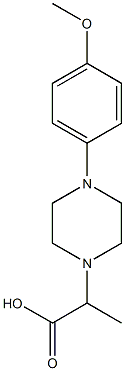 2-[4-(4-methoxyphenyl)piperazin-1-yl]propanoic acid Struktur