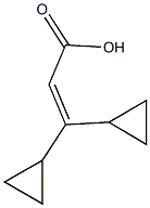 3,3-dicyclopropylprop-2-enoic acid Struktur