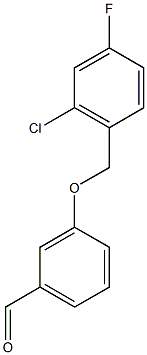 3-[(2-chloro-4-fluorophenyl)methoxy]benzaldehyde Struktur