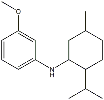 3-methoxy-N-[5-methyl-2-(propan-2-yl)cyclohexyl]aniline Struktur