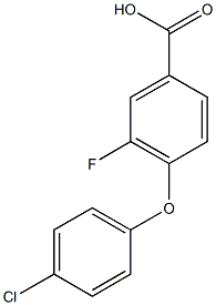 4-(4-chlorophenoxy)-3-fluorobenzoic acid Struktur