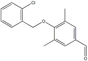 4-[(2-chlorophenyl)methoxy]-3,5-dimethylbenzaldehyde Struktur